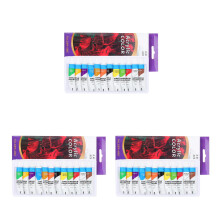 3Ensembles Ensemble De Peintures Acryliques 12 Couleurs Pigments Colorés