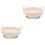 2Pcs Premium Iron Storage Basket Beige for Bread Fruit and Snacks 1