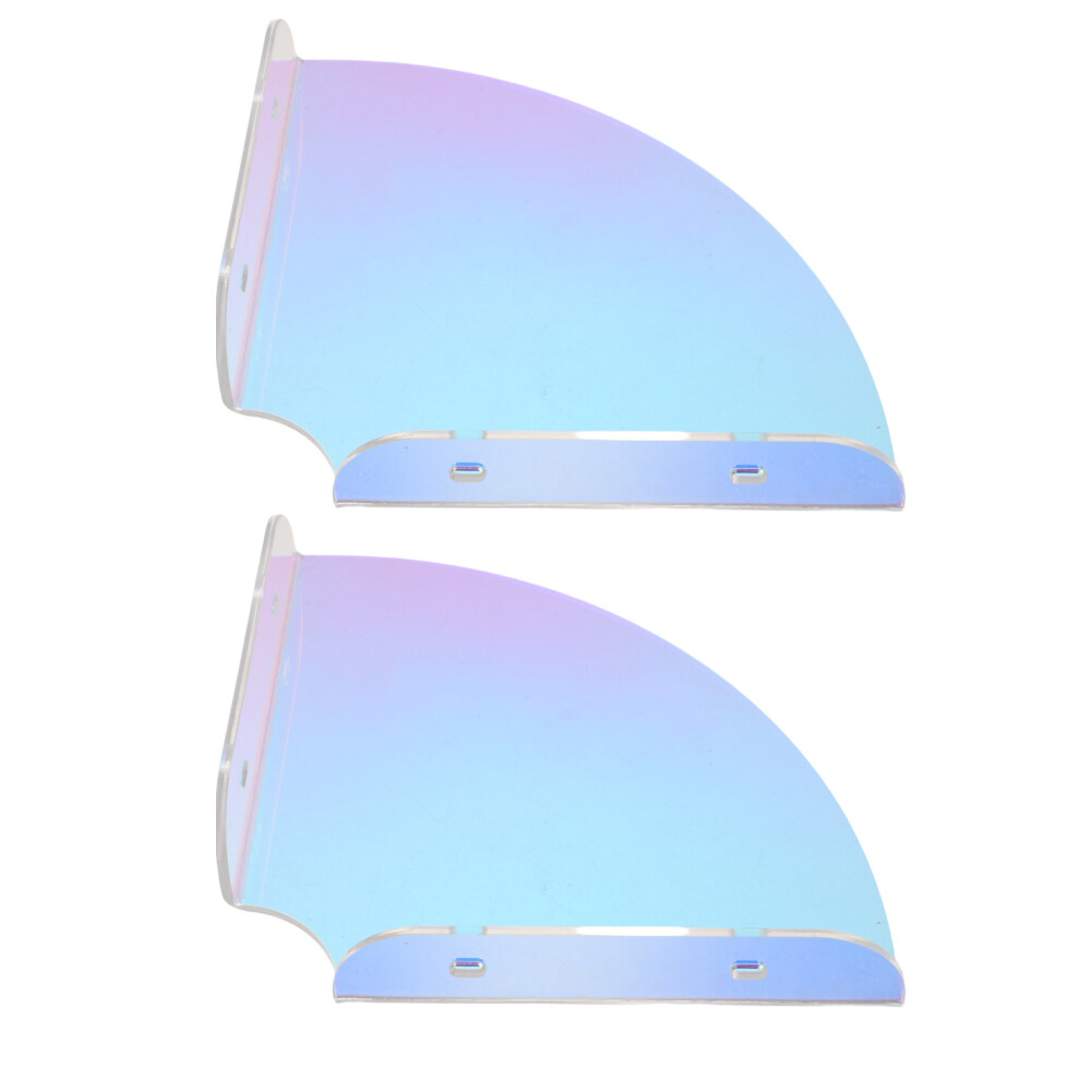 2Sets Colorful Acrylic Corner Shelves Fan-Shaped Floating Wall Storage 3693108181046