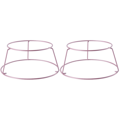 2Pièces Grille Gâteau Rond Acier Rose Ventilé Robuste