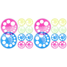 20St Multifunctionele Plastic Meetcirkel Geodriehoek Voor Studenten