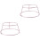 2Pièces Grille Gâteau Rond Acier Rose Ventilé Robuste 3