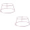 2Pièces Grille Gâteau Rond Acier Rose Ventilé Robuste 6