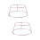 2Pièces Grille Gâteau Rond Acier Rose Ventilé Robuste 7
