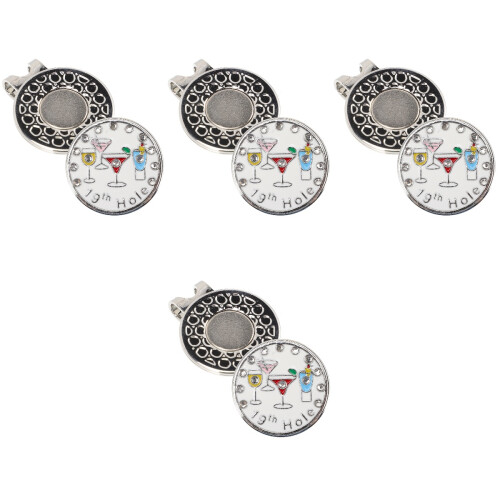 4Pièces Clips Casquette Golf Robustes Marqueurs Multicolores 1