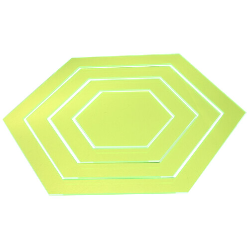 16Pièces Règle De Quilting Hexagone Pour Couture DIY 1