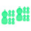 10Pièces Gratteurs Vert Outils Portables Résistants 5