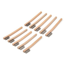 Stainless Steel Count Wire Brush for Mechanics and Painters, Removes Rust and Paint From Metals, Wood Handle
