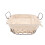 2Pcs Premium Iron Storage Basket Beige for Bread Fruit and Snacks 2