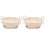 2Pcs Premium Iron Storage Basket Beige for Bread Fruit and Snacks 3
