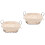 2Pcs Premium Iron Storage Basket Beige for Bread Fruit and Snacks 4