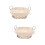 2Pcs Premium Iron Storage Basket Beige for Bread Fruit and Snacks 7