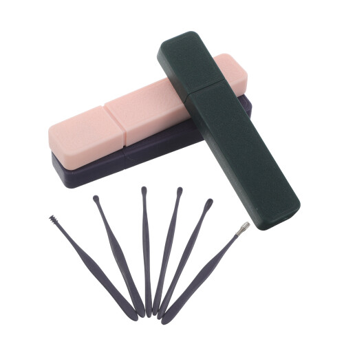 12Sets Carbon Steel Ear Wax Removal Kit Assorted Colors Home Use Tools 2