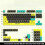 129 Keys Cyberpunk Keycap Set, Profile,Side-Engraved, Translucent PBT Keycaps,Custom Adapted for  Keyboards 2