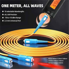 Fiber Optic Tester, 30KM Visual Fault Locator, Optical Power Meter with LCD Display and LED Light