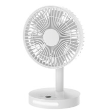 Summer New Desktop Small Fan Usb Home Digital Display Office Desktop Night Light Electric Fan White