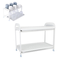 2-Tier Cup Drying Rack Carbon Steel & PP 31.6x25.8x17cm Kitchen Organizer