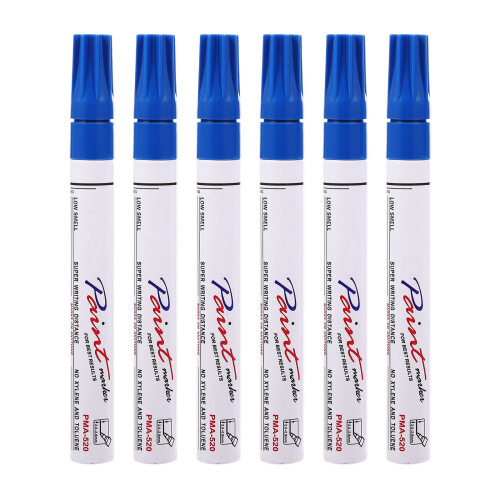 12Pièces Marqueurs Peinture Bleus Durables Pour Bricolage