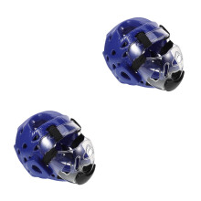 2Sets Professional Blue Taekwondo Face Mask Headgear for Sports Safety