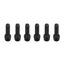 6 pezzi di viti in alluminio alloy M5x18mm per manubrio bici da montagna nero