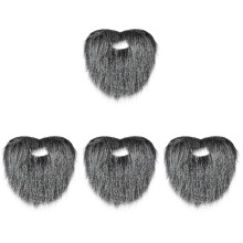4Pièces Faux Moustaches Et Barbes Realistes En Tissu Cosplay
