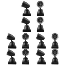 12Pièces Mini Spots Signal Ornamental Noir Pour Maquettes Et Dioramas