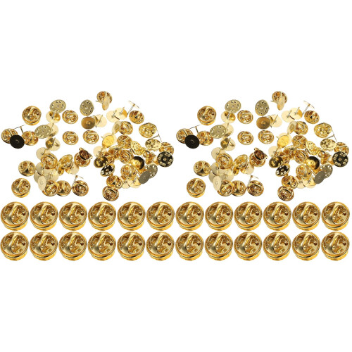 100Ensembles Fermoirs Pins Dorés Pour Badges Décorations