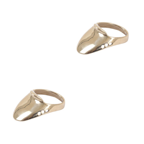 2Sets Robuster Messing Daumenring Für Bogenschützen Ergonomisch Golden