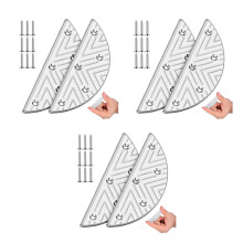3Paare Silberne Metall Absatzreparaturpads Eisen Material Für Stiefel