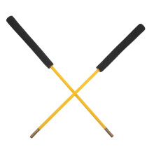 2Pièces Bâtons Diabolo Jaunes Fibre Chimique Mousse Grip Antidérapant