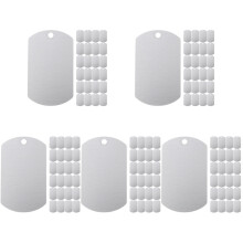 125Stk Aluminium Hundemarken Silber Haltbar Personalisierbar