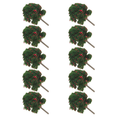 10Pièces Arbres Miniatures Pomme Décor Réaliste