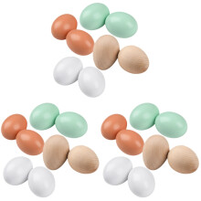 24Pièces Œufs En Bois À Peindre Multicolores Pour DIY