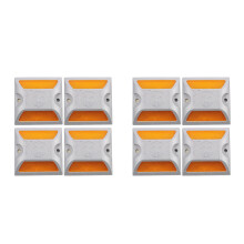8Stk Mehrfarbige Aluminium Fahrbahnmarkierer Reflektierend Für