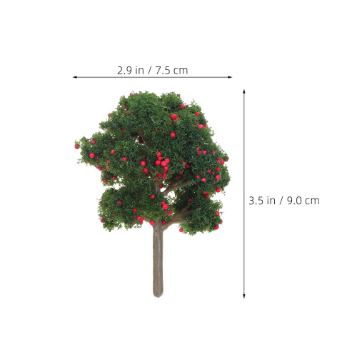10Pièces Arbres Miniatures Pomme Décor Réaliste 1