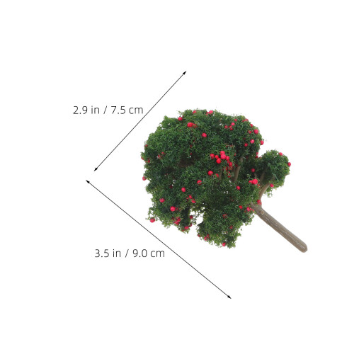 10Pièces Arbres Miniatures Pomme Décor Réaliste 2
