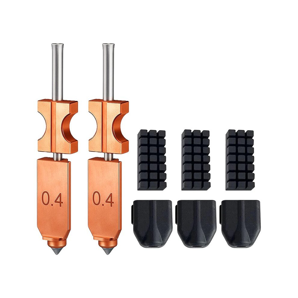 For Flashforge Ad5x Upgraded 0.4Mm Integrated Hotend Nozzle 2 Packs,Quick Detachable Hotend Nozzles Kit Saudism