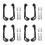 4Sets Plastic Metal Motorcycle Handle Guard for Dirt Bikes Atv Scooter 1