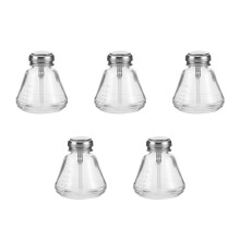5Pcs Transparent Refillable Nail Polish Remover Dispenser Pump Bottles