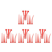 36Pièces Pointues En Rouge Avec Capuchon Résistant