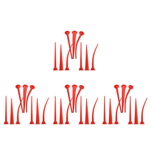 36Pièces Pointues En Rouge Avec Capuchon Résistant
