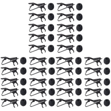 30Pièces Clips Microphone Lavallière En Fer Noir Compacts Et Légers