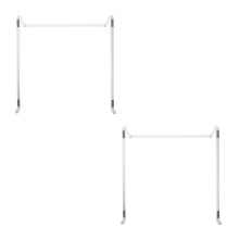 2Pièces Support Ordinateur Portable Métal Argenté Ergonomique Bureau
