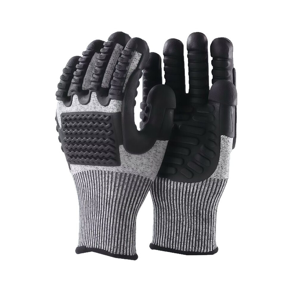 Tpe Cut-Resistant And Impact-Resistant Gloves Shock-Absorbing For Logging,Mining,Construction,Drilling,And Road Repair 4713327025057