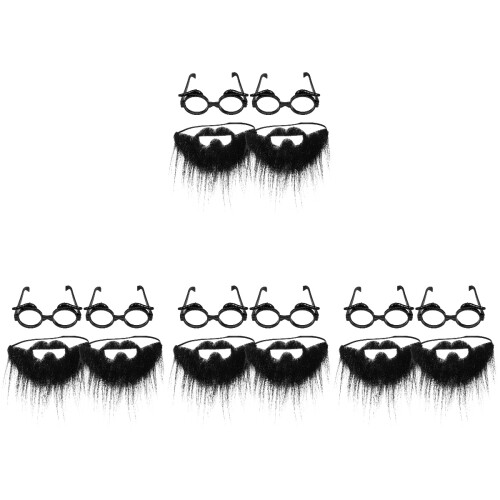 8Ensembles Accessoires Costume Barbe Lunettes