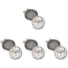 4Pièces Clips Casquette Golf Robustes Marqueurs Multicolores