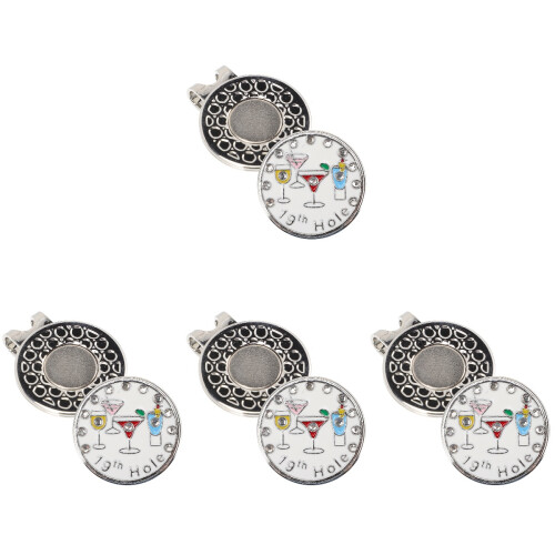 4Pièces Clips Casquette Golf Robustes Marqueurs Multicolores