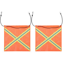 2Pièces Drapeaux De Orange PVC Réflecteurs Pour