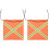 2Pièces Drapeaux De Orange PVC Réflecteurs Pour 1