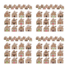 96Sets Vibrant House Shaped Christmas Party Favor Boxes Paper Material